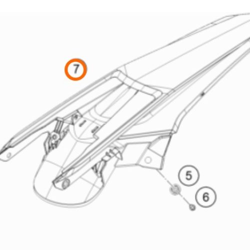 GUARDAFANGO POSTERIOR SX NARANJA 16-18