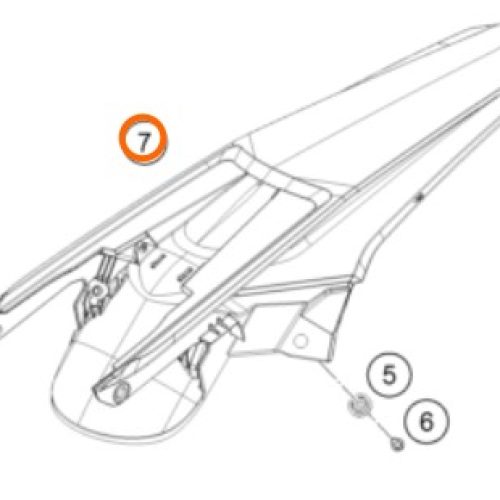 GUARDAFANGO POSTERIOR SX NARANJA 16-18