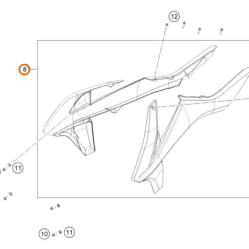 KIT DE SPOILER EXC 2019 SIX-DAYS