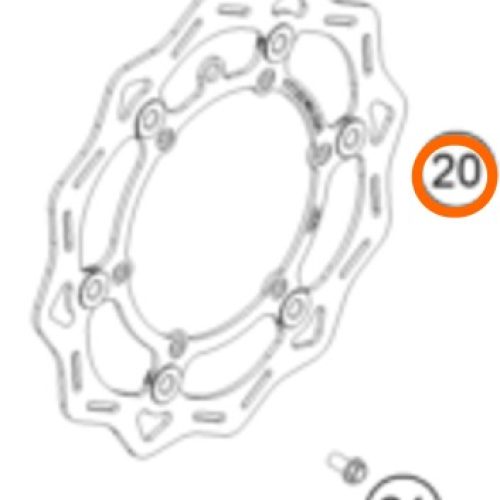DISCO DE FRENO DEL SX/EXC 16-20
