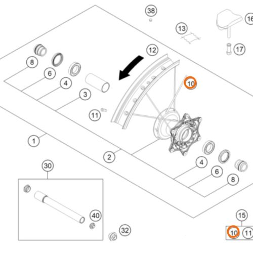 RADIO ARO 21 DELANTERO SX 16-17