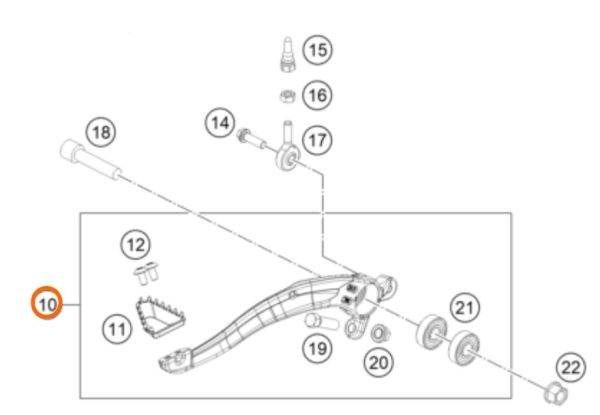 PATA DE FRENO SX 16-18