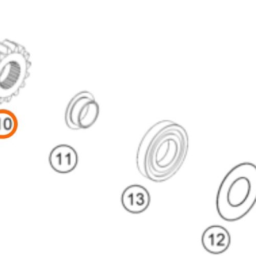 PIÑON DE 2DA EJE 1 250 SX-F 16-17