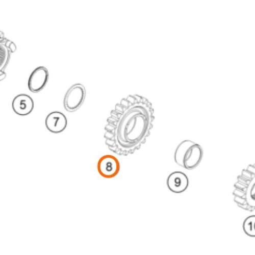 PIÑON DE 5TA EJE 1 250 SX-F 16-17