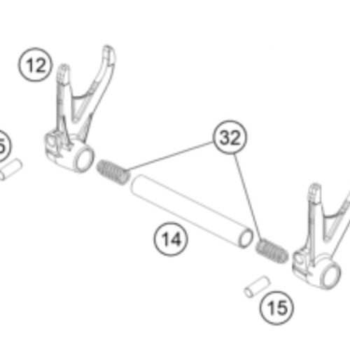 HORQUILLA DE CAMBIOS 2DA 250 SX-F 16-17
