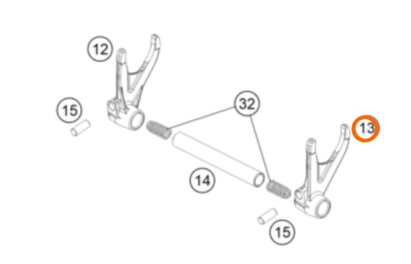 HORQUILLA DE CAMBIOS 2DA 250 SX-F 16-17