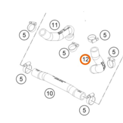 MANGUERA DE RADIADOR 250 SX-F 2016