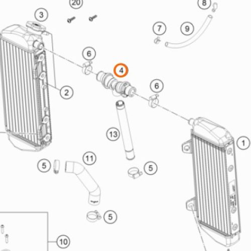CONECTOR DE RADIADOR EN Y 16-17