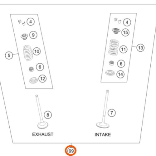 KIT DE VALVULAS 250 SX-F 16-17