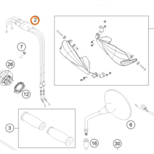 CABLE DE ACELERADOR 4T SX/EXC 19-2O