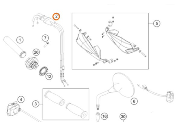 CABLE DE ACELERADOR 4T SX/EXC 19-2O