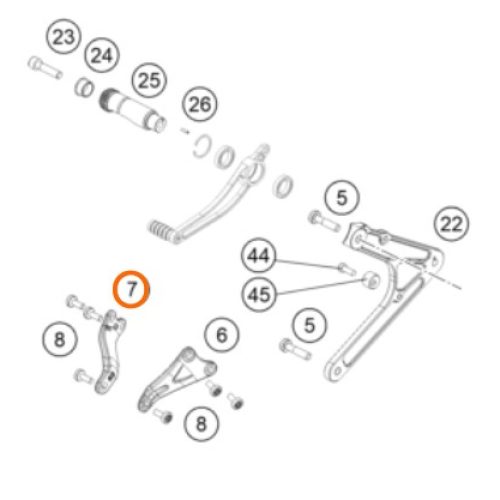 SOPORTE DE MOTOR DERECHO 250/350 SX-F 19-22