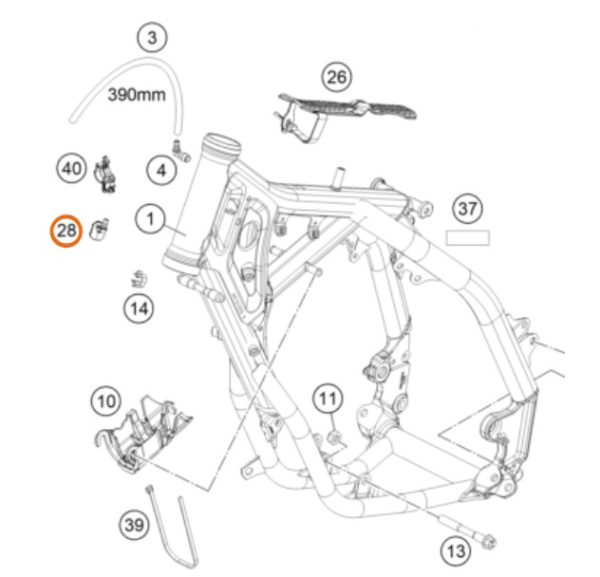 PASACABLE DE CHASIS SX/EXC 16-20