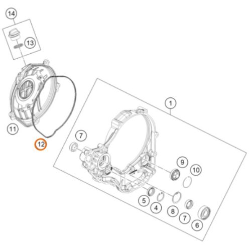 O RING DE TAPA DE EMBRAGUE 250/350 SX F 16-18 79230027000