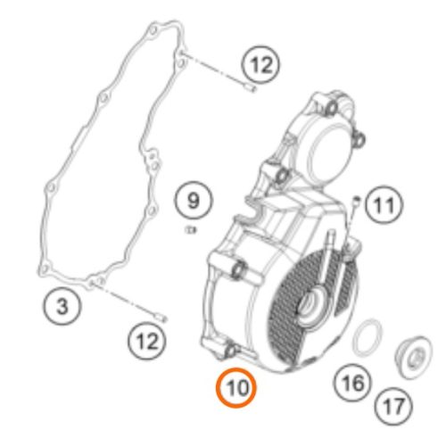 TAPA DE MAGNETO 350 EXC-F 17-19