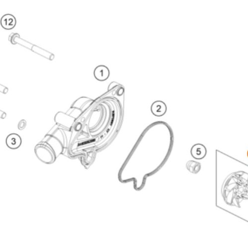 PROPELA DE BOMBA DE AGUA 250/350 SX-F 17-19