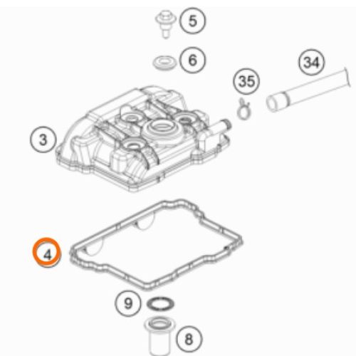 EMPAQUE DE TAPA VALVULAS 350 EXC-F 17-19