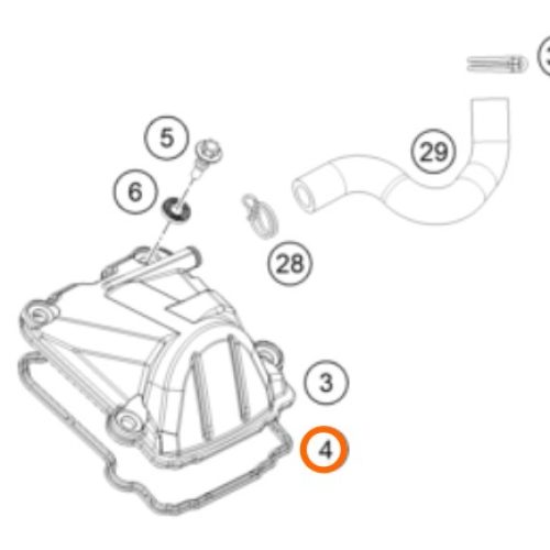 EMPAQUE DE TAPA VALVULAS 450 SX-F 16-17