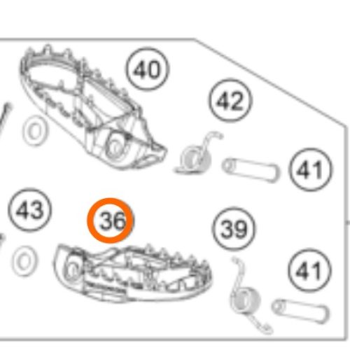 ESTRIBO IZQUIERDO SX/EXC 16-20