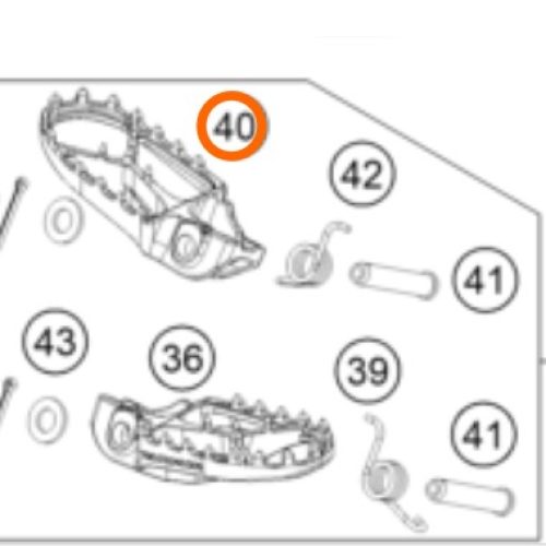 ESTRIBO DERECHO SX/EXC 16-20