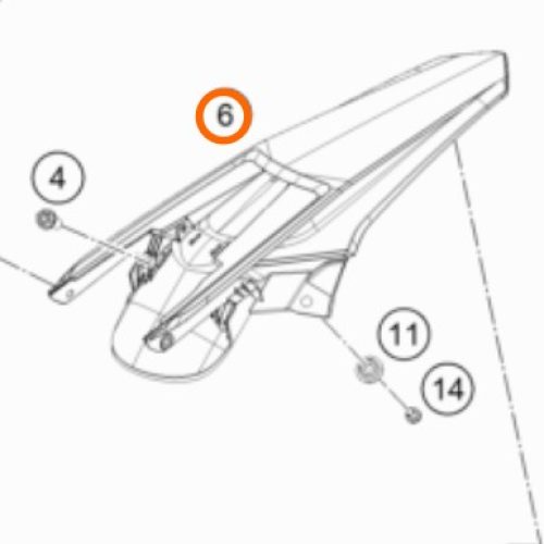 GUARDAFANGO POSTERIOR EXC S/D 17
