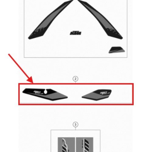 ADHESIVO DE SPOILER 350 EXC-F 2019