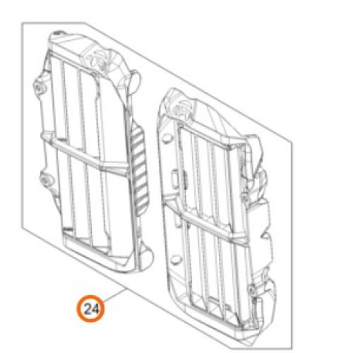 PROTECTOR DE RADIADOR EXC 17-21 KIT PLASTICO