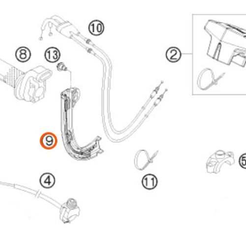 PROTECTOR DE CABLE DE ACELERADOR HUSABERG
