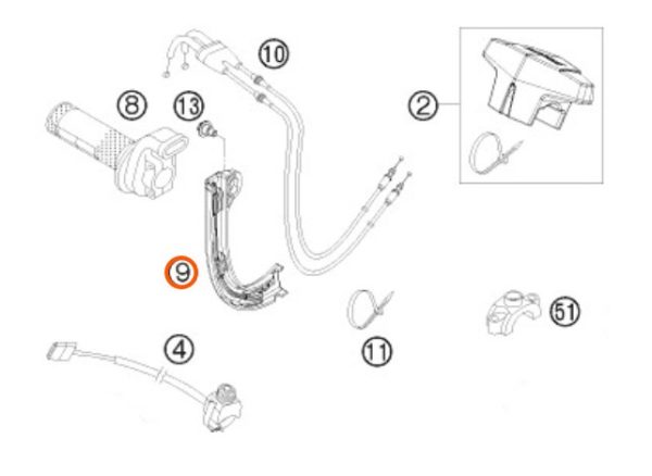 PROTECTOR DE CABLE DE ACELERADOR HUSABERG