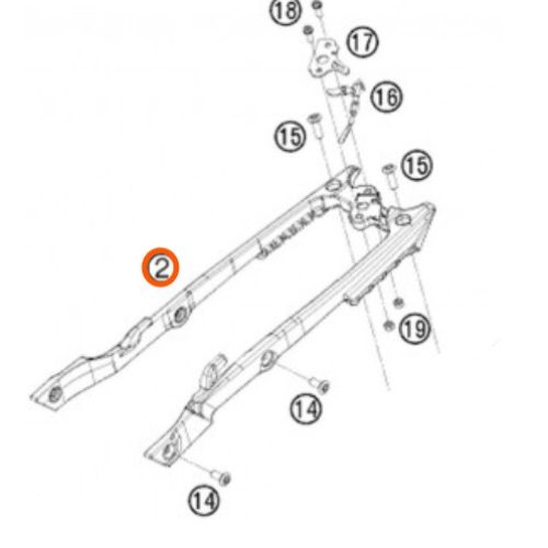 SUB FRAME 450-570 HBG PARTE SUPERIOR