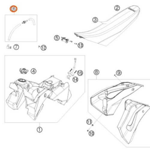 MANGUERA DE VALVULA DE TAPA DE GASOLINA