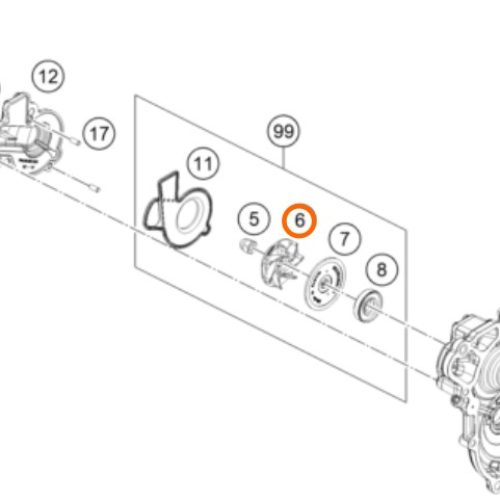 PROPELA DE BOMBA DE AGUA 4T SX/EXC 11-13