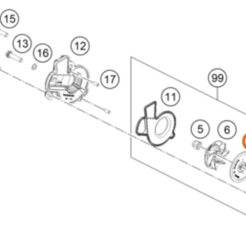 PROPELA DE BOMBA DE AGUA 4T 11-13