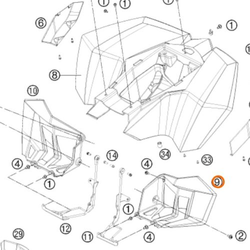 EXTENSION DE GUARDAFANGO IZQUIERDO ATV 08-12