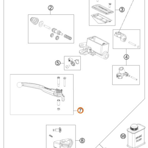 MANIGUETA DE FRENO ATV