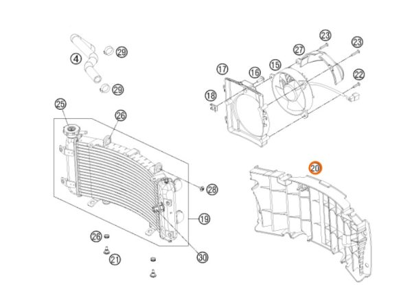 PROTECTOR DE RADIADOR 450-525 ATV 09-12