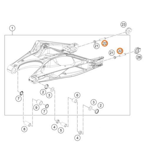 PERNO M10X1.25X50 EJE POSTERIOR