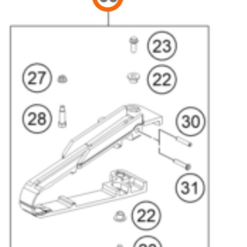 GUIA DE CADENA KIT DUKE 200/390/RC