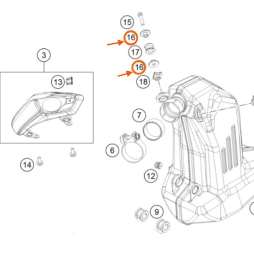 BUJE DE SILENCIADOR 200/390 DUKE 12-13