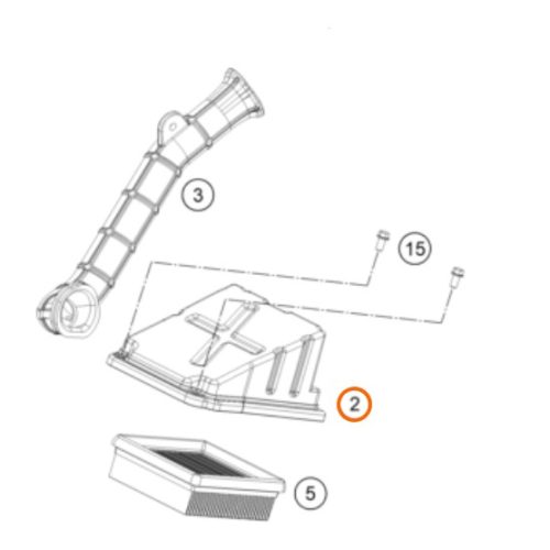 TAPA DE FILTRO DE AIRE 200 DUKE