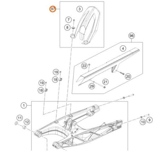 PROTECTOR DE AMORTIGUADOR 200/390 DUKE