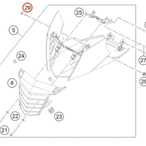 PERNO M6X12.5 200/390 DUKE 12-16