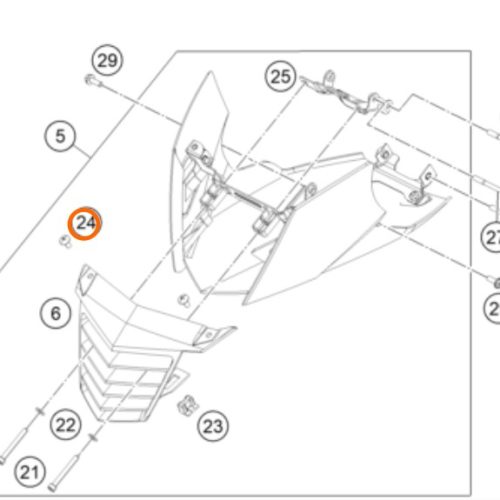 PERNO M5 DE PROTECTOR DE CARTER 200 DUKE 12-18