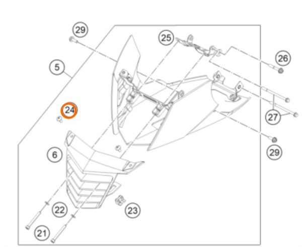 PERNO M5 DE PROTECTOR DE CARTER 200 DUKE 12-18