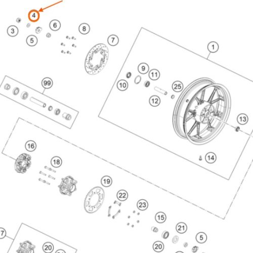 ARANDELA DE EJE 200/390 DUKE