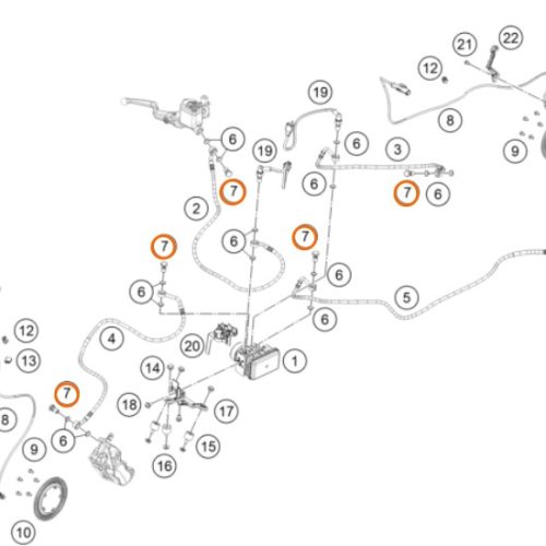 PERNO DE CAÑERIA DE FRENO DUKE 12-20