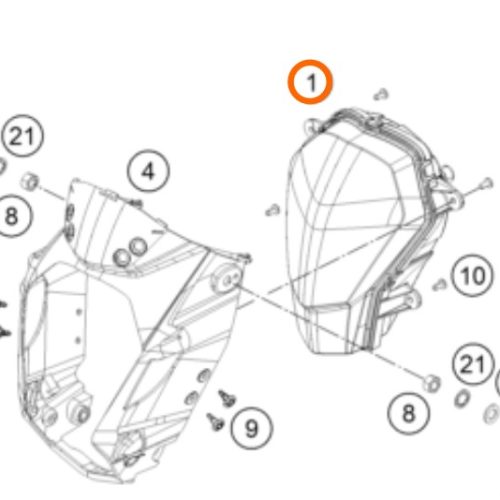 FARO DELANTERO 200/390 DUKE 14-16