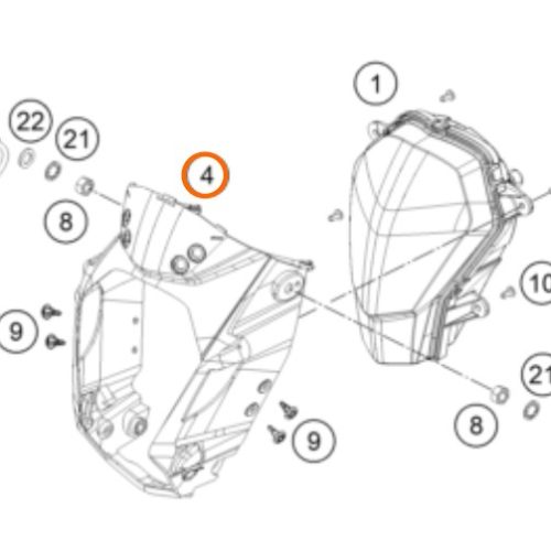 MASCARILLA DE FARO 200/390 INTERNA DUKE