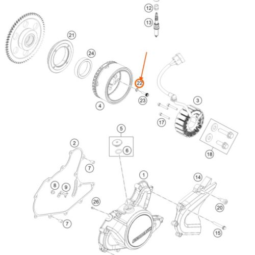 ARANDELA DE ROTOR 200/250/390 DUKE 12-18