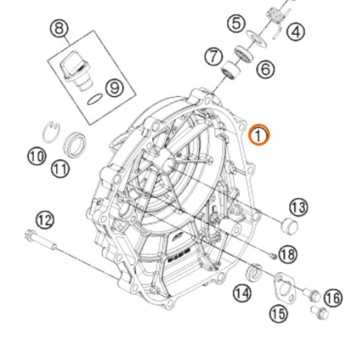 TAPA DE EMBRAGUE 200 DUKE 13-16